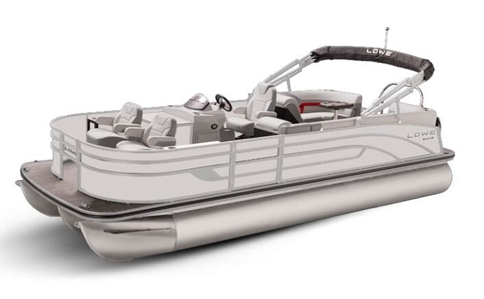 Lowe Boats SF 232 WALK THRU White Metallic Exterior - Grey Upholstery with Red Accents