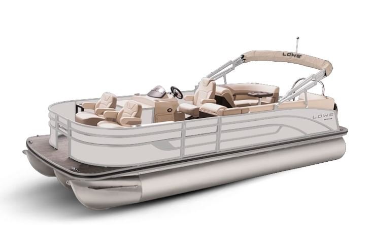 Lowe Boats SF 232 WALK THRU White Metallic Exterior Tan Upholstery with Mono Chrome Accents