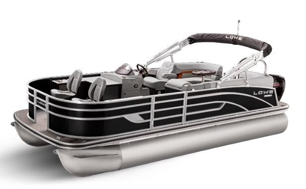 Lowe Boats SF 212 WALK THRU Black Metallic Exterior Grey Upholstery with Orange Accents
