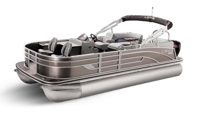 Lowe Boats SF 212 WALK THRU Caribou Metallic Exterior Grey Upholstery with Blue Accents