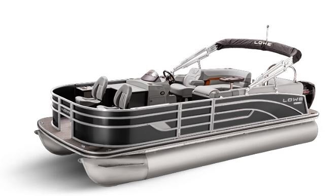 Lowe Boats SF 212 WALK THRU Charcoal Metallic Exterior Grey Upholstery with Orange Accents