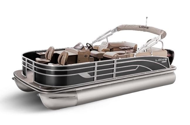 Lowe Boats SF 212 WALK THRU Charcoal Metallic Exterior Tan Upholstery with Mono Chrome Accents
