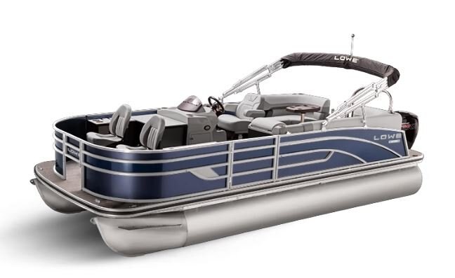 Lowe Boats SF 212 WALK THRU Indigo Blue Metallic Exterior Grey Upholstery with Mono Chrome Accents