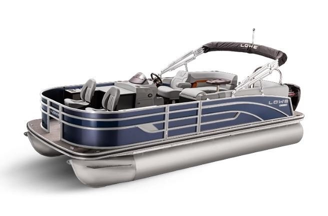 Lowe Boats SF 212 WALK THRU Indigo Metallic Exterior Grey Upholstery with Orange Accents