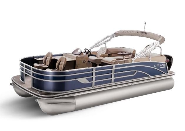 Lowe Boats SF 212 WALK THRU Indigo Metallic Exterior Tan Upholstery with Mono Chrome Accents