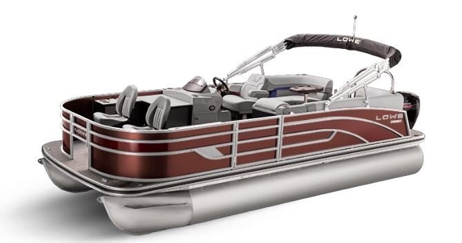 Lowe Boats SF 212 WALK THRU Wineberry Metallic Exterior Grey Upholstery with Blue Accents