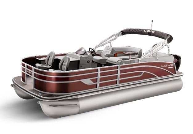 Lowe Boats SF 212 WALK THRU Wineberry Metallic Exterior Grey Upholstery with Orange Accents