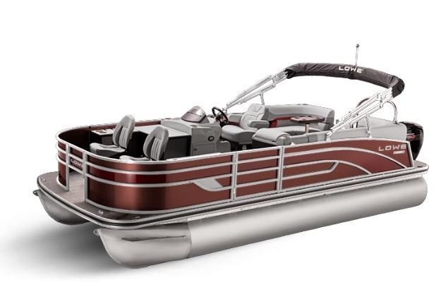 Lowe Boats SF 212 WALK THRU Wineberry Metallic Exterior Grey Upholstery with Red Accents