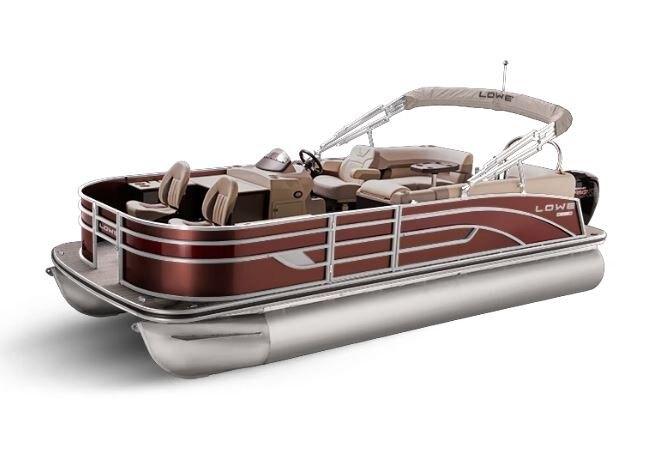 Lowe Boats SF 212 WALK THRU Wineberry Metallic Exterior Tan Upholstery with Mono Chrome Accents