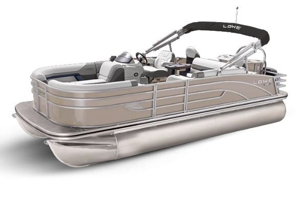 Lowe Boats SF232 Caribou Metallic Exterior - Grey Upholstery with Blue Accents