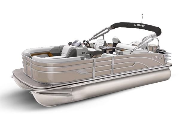 Lowe Boats SF232 Caribou Metallic Exterior Grey Upholstery with Orange Accents