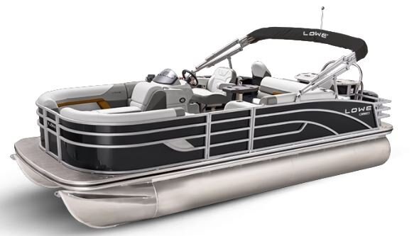 Lowe Boats SF232 Charcoal Metallic Exterior - Grey Upholstery with Orange Accents