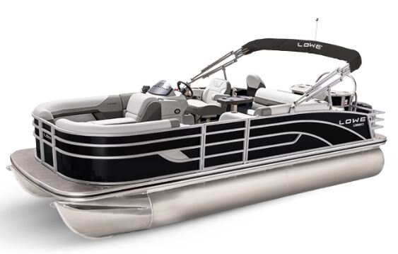 Lowe Boats SF232 Charcoal Metallic Exterior Tan Upholstery with Mono Chrome Accents