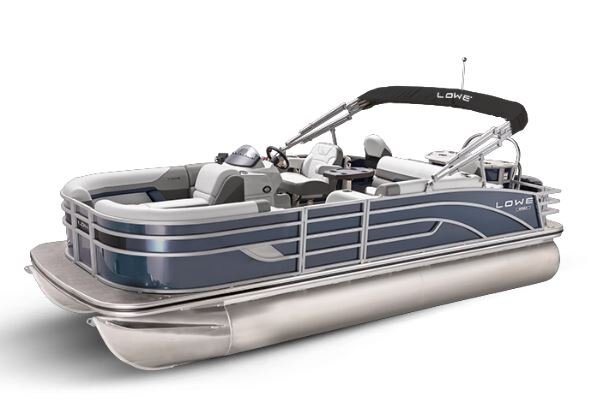 Lowe Boats SF232 Indigo Metallic Exterior Grey Upholstery with Blue Accents