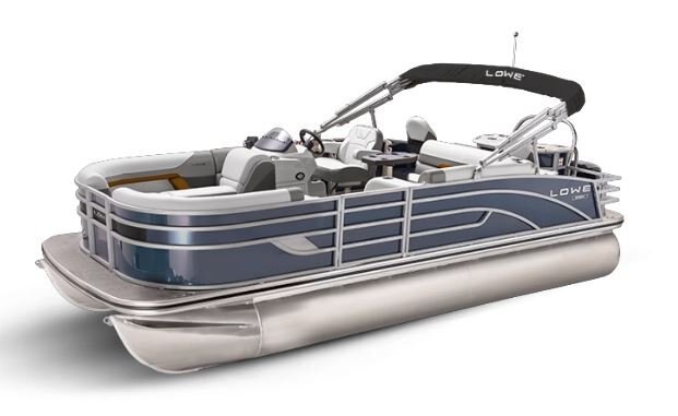 Lowe Boats SF232 Indigo Metallic Exterior Grey Upholstery with Orange Accents