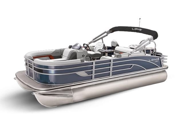 Lowe Boats SF232 Indigo Metallic Exterior Grey Upholstery with Red Accents