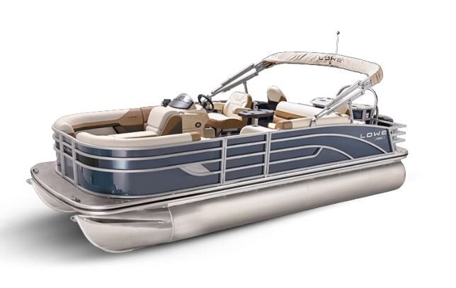 Lowe Boats SF232 Indigo Metallic Exterior Tan Upholstery with Mono Chrome Accents