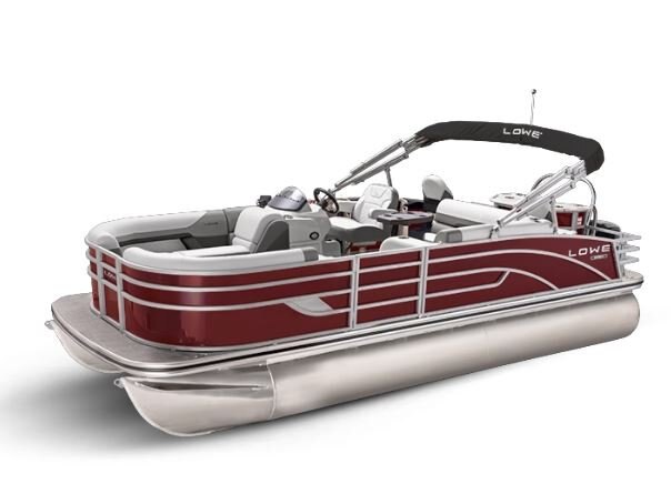 Lowe Boats SF232 Wineberry Metallic Exterior Grey Upholstery with Mono Chrome Accents