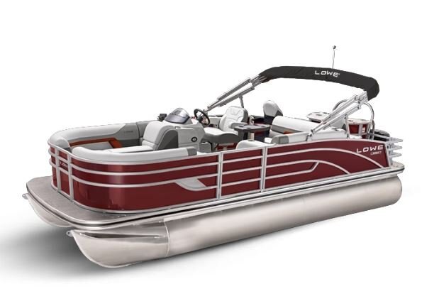 Lowe Boats SF232 Wineberry Metallic Exterior - Grey Upholstery with Red Accents