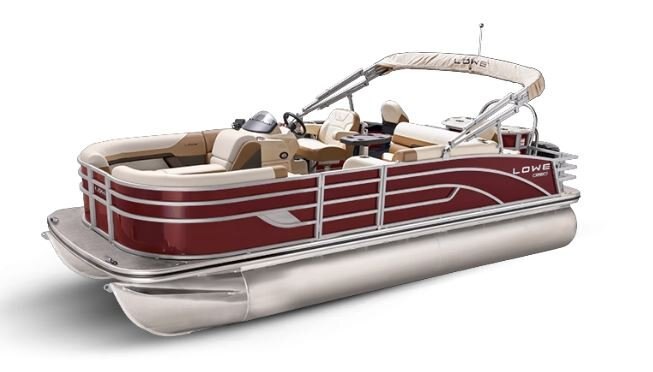 Lowe Boats SF232 Wineberry Metallic Exterior Tan Upholstery with Mono Chrome Accents