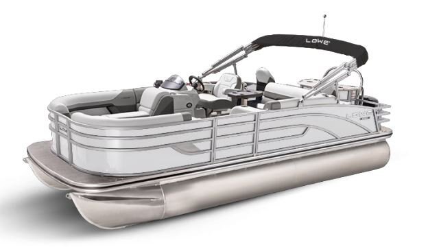 Lowe Boats SF232 White Metallic Exterior Grey Upholstery with Mono Chrome Accents