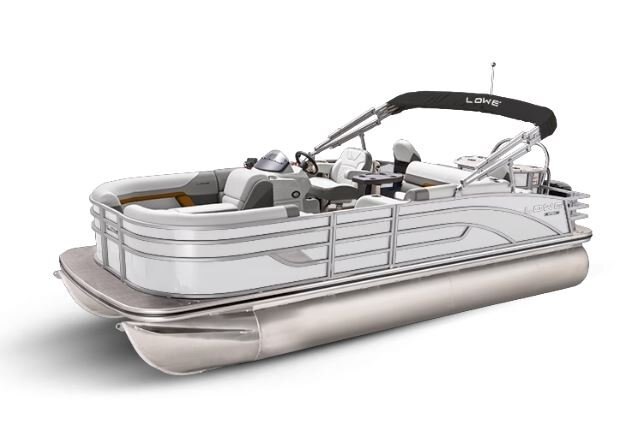 Lowe Boats SF232 White Metallic Exterior - Grey Upholstery with Orange Accents
