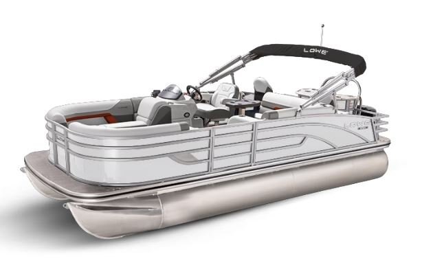 Lowe Boats SF232 White Metallic Exterior - Grey Upholstery with Red Accents