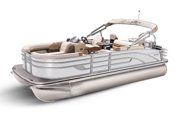 Lowe Boats SF232 White Metallic Exterior - Tan Upholstery with Mono Chrome Accents