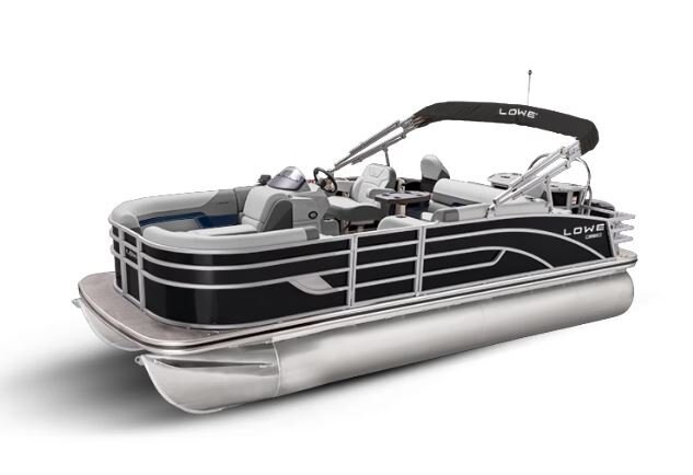 Lowe Boats SF 212 Black Metallic Exterior - Grey Upholstery with Blue Accents