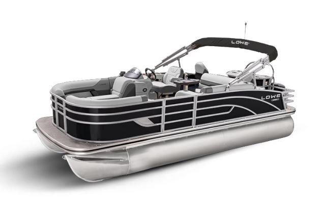 Lowe Boats SF 212 Black Metallic Exterior Grey Upholstery with Mono Chrome Accents