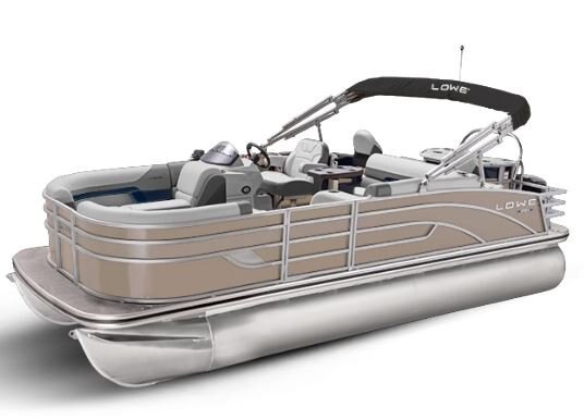 Lowe Boats SF 212 Caribou Metallic Exterior Grey Upholstery with Blue Accents