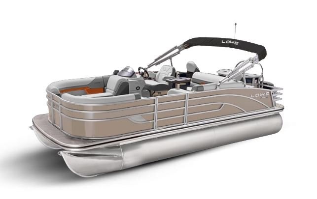 Lowe Boats SF 212 Caribou Metallic Exterior Grey Upholstery with Orange Accents