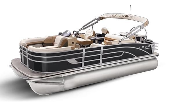 Lowe Boats SF 212 Charcoal Metallic Exterior - Tan Upholstery with Mono Chrome Accents