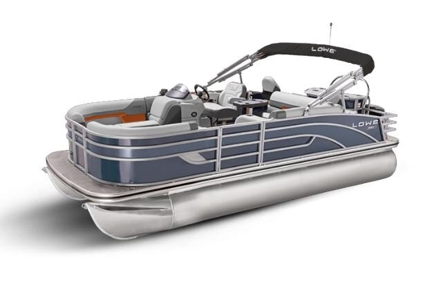 Lowe Boats SF 212 Indigo Metallic Exterior Grey Upholstery with Orange Accents