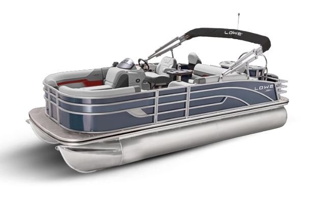 Lowe Boats SF 212 Indigo Metallic Exterior - Grey Upholstery with Red Accents