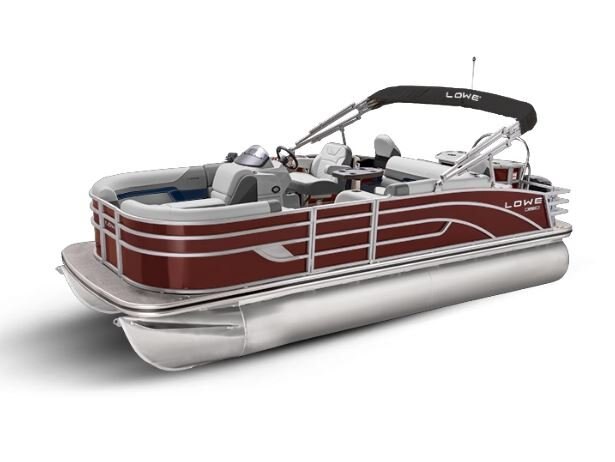 Lowe Boats SF 212 Wineberry Metallic Exterior Grey Upholstery with Blue Accents