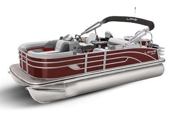 Lowe Boats SF 212 Wineberry Metallic Exterior Grey Upholstery with Red Accents
