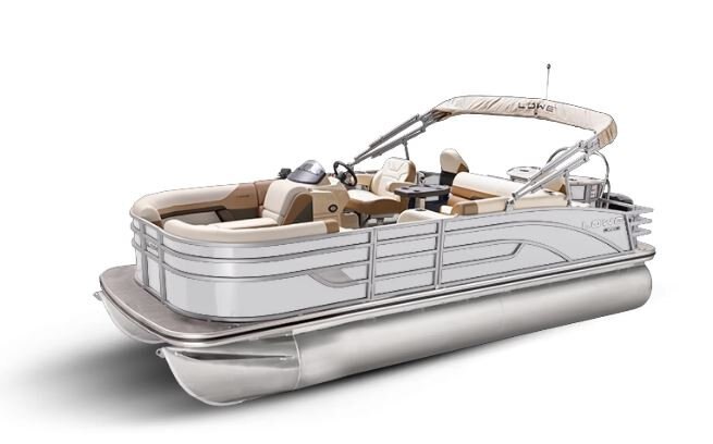 Lowe Boats SF 212 White Metallic Exterior - Tan Upholstery with Mono Chrome Accents