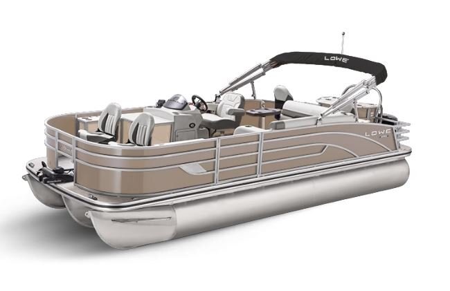 Lowe Boats SF 234 Caribou Metallic Exterior Grey Upholstery with Blue Accents
