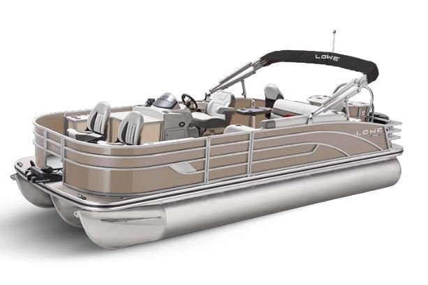 Lowe Boats SF 234 Caribou Metallic Exterior - Grey Upholstery with Red Accents