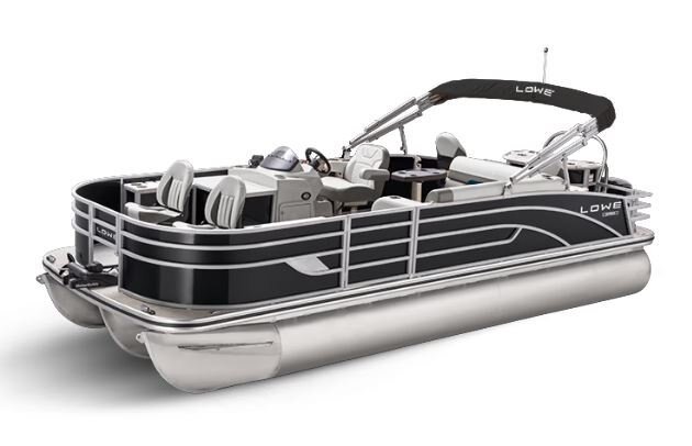 Lowe Boats SF 234 Charcoal Metallic Exterior Grey Upholstery with Blue Accents
