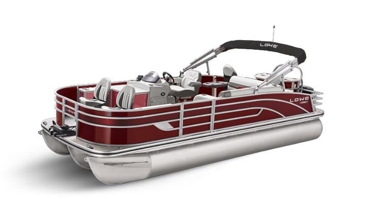 Lowe Boats SF 234 Wineberry Metallic Exterior - Grey Upholstery with Red Accents