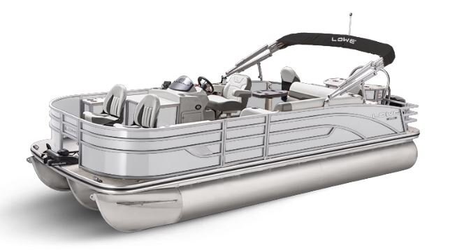 Lowe Boats SF 234 White Metallic Exterior Grey Upholstery with Mono Chrome Accents