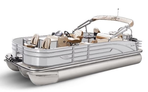 Lowe Boats SF 234 White Metallic Exterior Tan Upholstery with Mono Chrome Accents