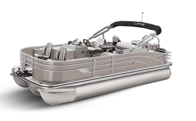 Lowe Boats SF 214 Caribou Metallic Exterior Grey Upholstery with Blue Accents