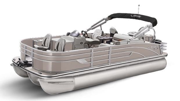 Lowe Boats SF 214 Caribou Metallic Exterior Grey Upholstery with Orange Accents