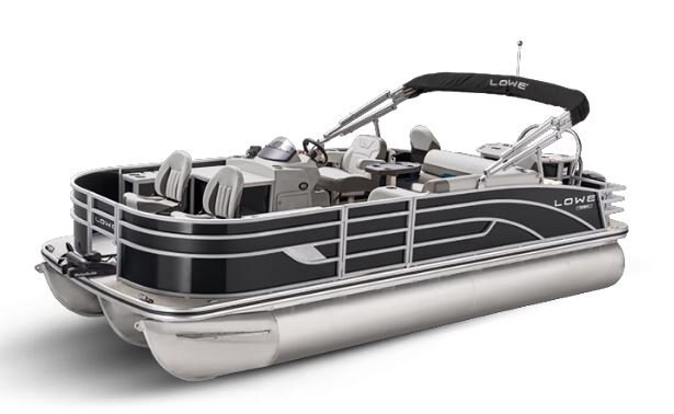 Lowe Boats SF 214 Charcoal Metallic Exterior Grey Upholstery with Blue Accents