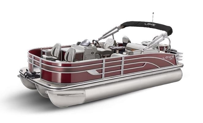 Lowe Boats SF 214 Wineberry Metallic Exterior Grey Upholstery with Red Accents