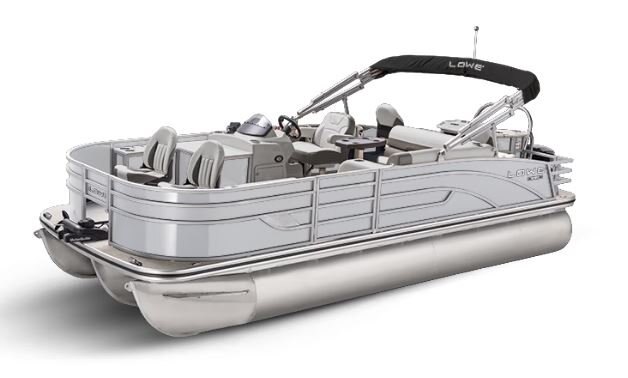 Lowe Boats SF 214 White Metallic Exterior Grey Upholstery with Mono Chrome Accents
