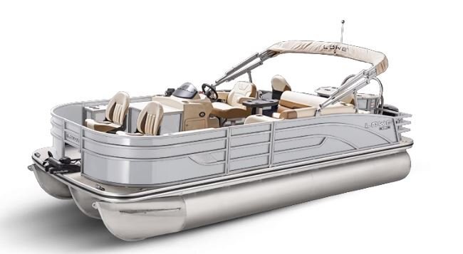 Lowe Boats SF 214 White Metallic Exterior Tan Upholstery with Mono Chrome Accents